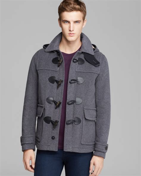 burberry grey toggle coat|burberry bubble coat men.